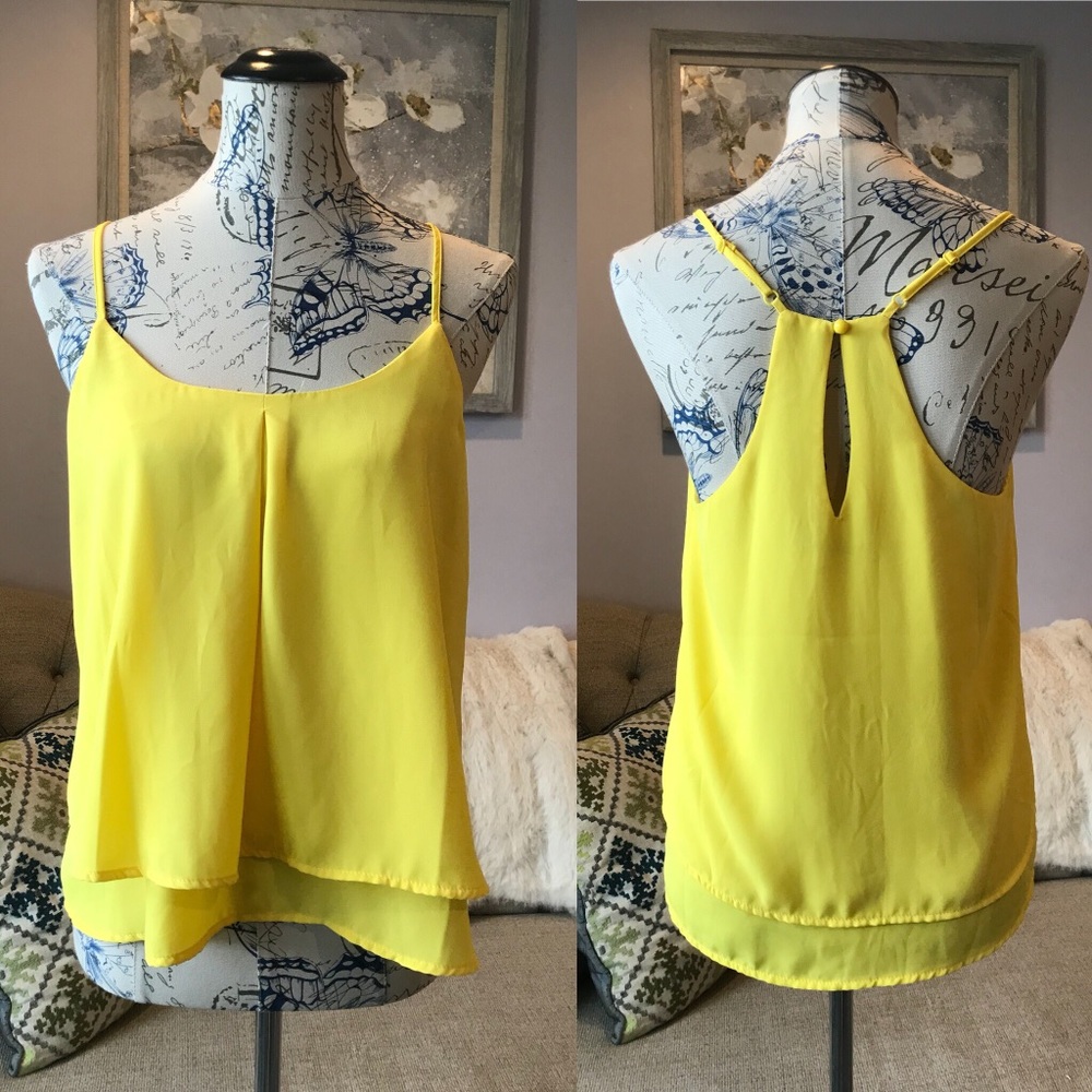 Flowy yellow tank top